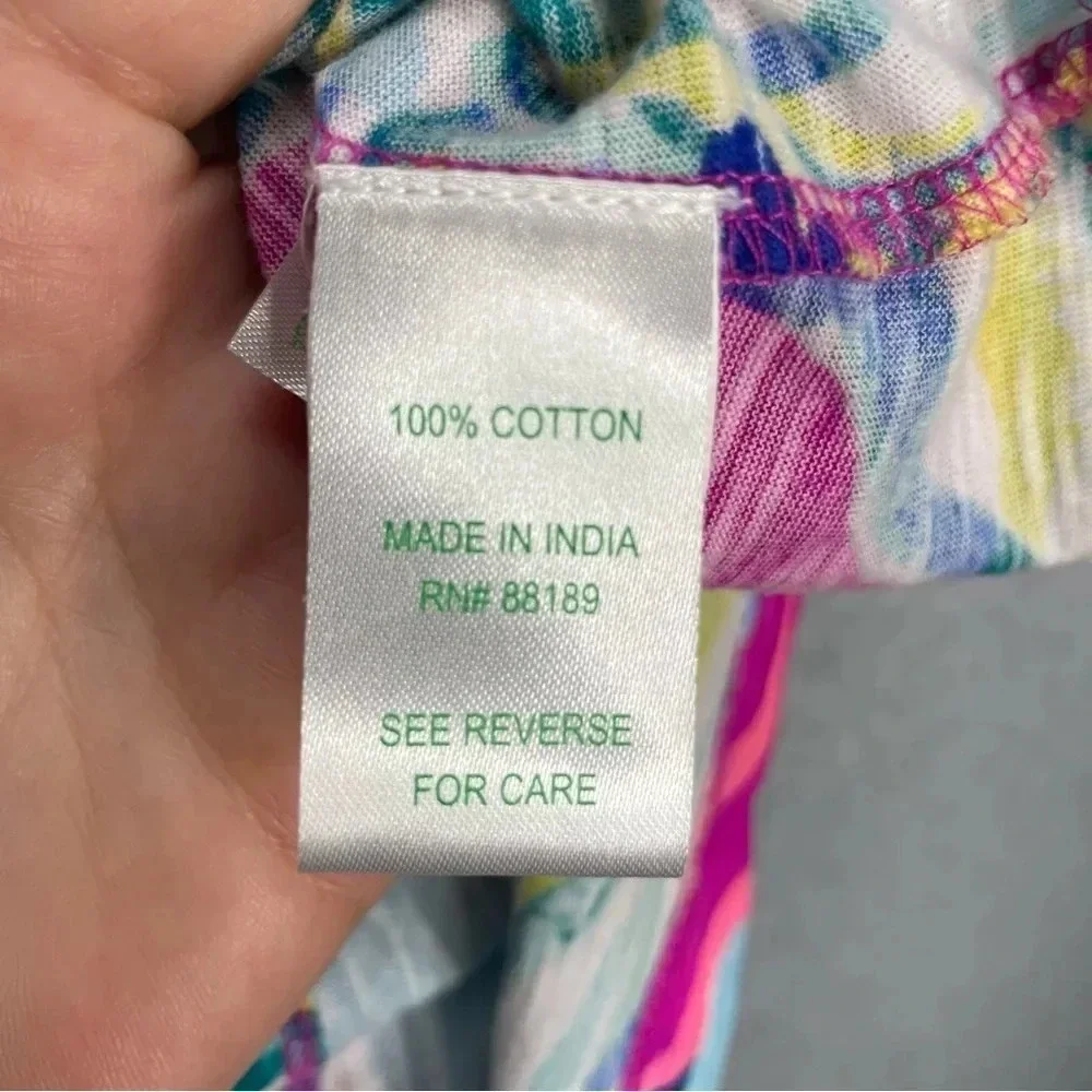 Lilly Pulitzer Essie Cotton Gold Button Tank Top - Picture 5 of 6